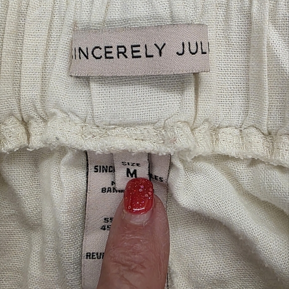 Sincerely Jules Linen-Blend Button Front Wide Leg Pants – Women’s Size M - Picture 10 of 12